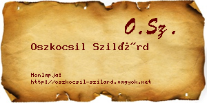Oszkocsil Szilárd névjegykártya